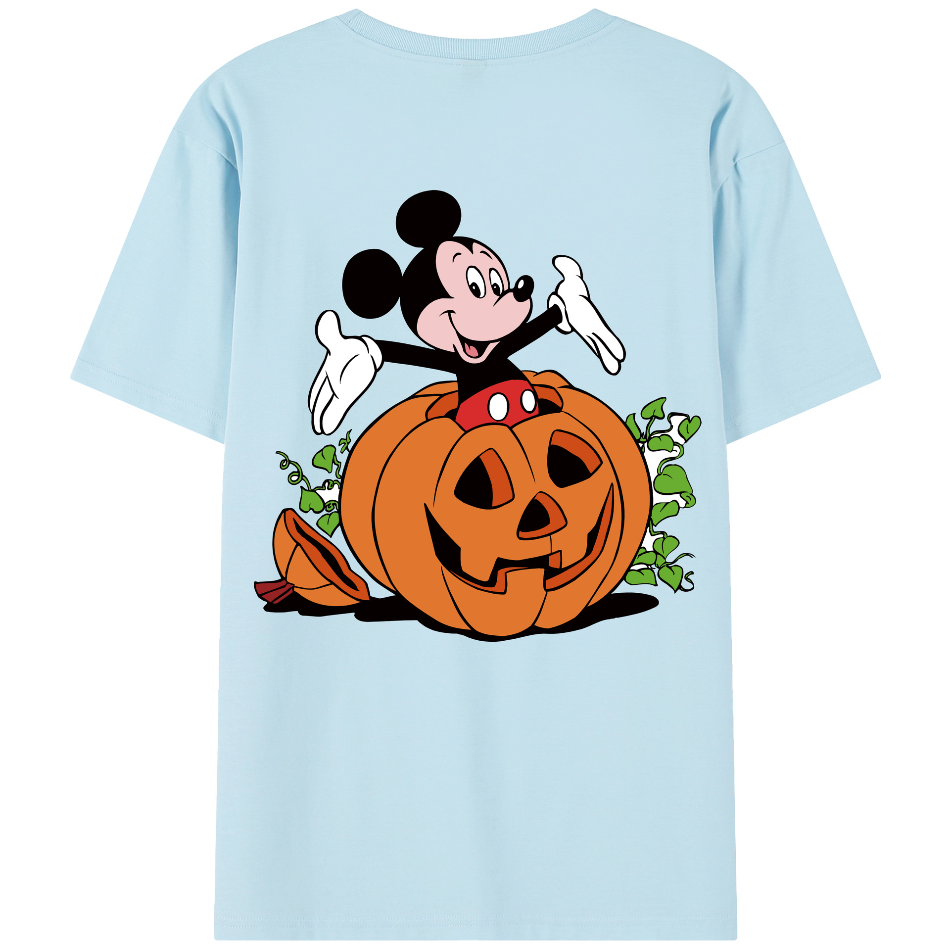 （画像用） ミッキーマウス Mickey Mouse 綿100％半袖Tシャツ（背面プリント）
